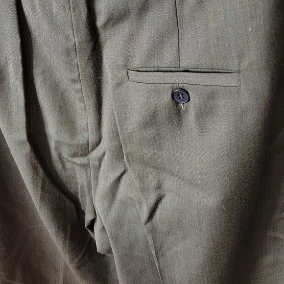 Jones New York Dark Olive 100% Wool Trouser Pants - Picture 5 of 6